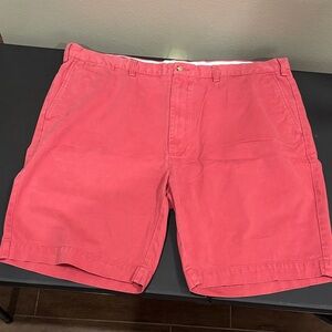 Polo by Ralph Lauren Men's Pink Flat Front Shorts (red/coral) 44B
